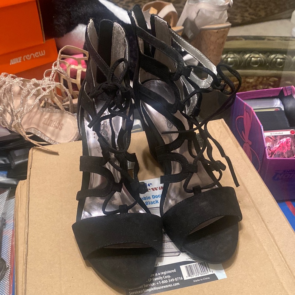 Strappy lace up wedges by Carlos by Carlos for women size 7